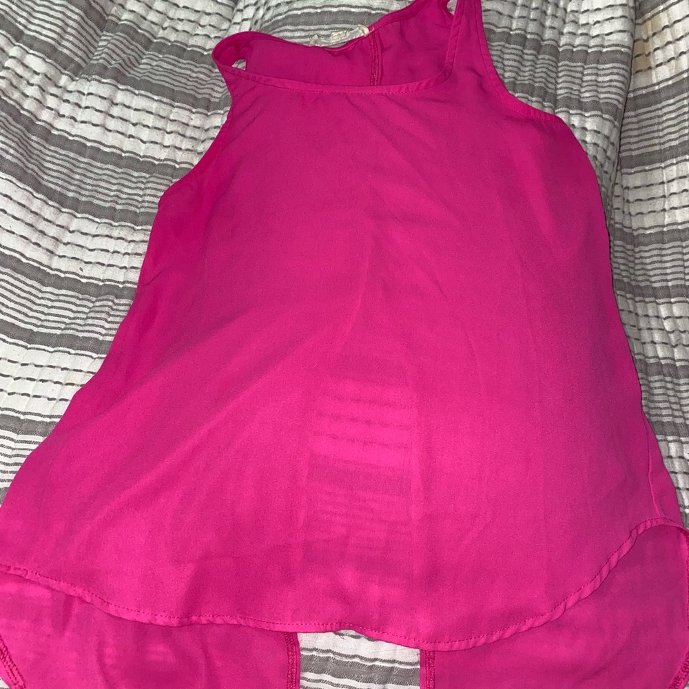 Pink rose brand hot pink tank/dress shirt